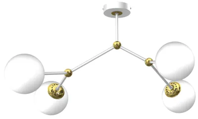Immagine prodotto di Plafoniera Joy Bianco / Oro 4Xe14 Lampada da soffitto