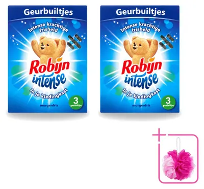 Zdjęcie produktu dla 2 woreczki zapachowe Robijn Intense – zapach świeżości – opakowanie ekonomiczne – 2 sztuki