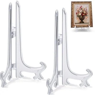 Produktbild von Transparenter Tellerhalter - 2 Stück - Zur Präsentation von Geschirr und Dekoration - 25 cm