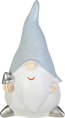 Produktbild von Wichtel mit Mütze - silber - ca. 9 x 8 x 16 cm