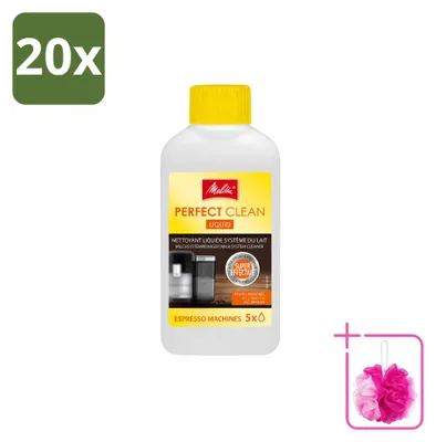 Produktbild von 20 x Melitta Perfect Clean Melksystemreiniger für Kaffeevollautomaten 250 ml - Sparpackung - 20 Stücke