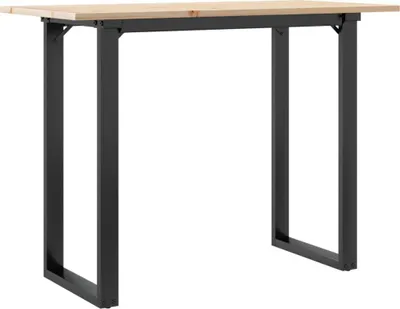 Zdjęcie produktu dla vidaXL Stół do jadalni O-rama 100x50x75 cm z litego drewna sosnowego i stali