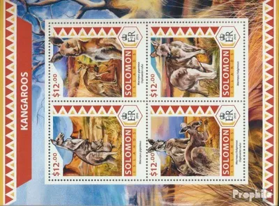 Produktbild von Briefmarken Salomoninseln 2016 Mi 4160-4163 Kleinbogen (kompl. Ausg.) postfrisch Kängurus