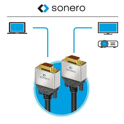 Produktbild von Sonero VGA Kabel, 1,00m, FullHD, schwarz