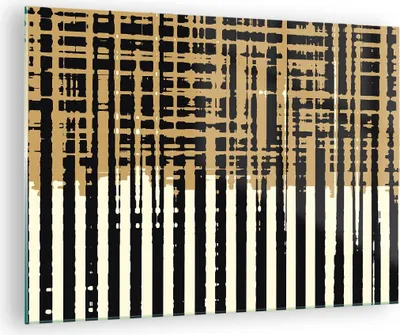 Produktbild von Bilder auf glas - Einteilig - Abstraktion Weiß Gürtel - 70x50cm - Glasbilder - Wandbilder - Bilder - zum Aufhängen bereit - Wanddekoration aus Glas - Glas Bilder - Wandbild auf Glas - GAA70x50-4857