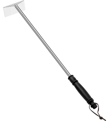 Produktbild von Elzusha - Grillzange aus Edelstahl mit Kohlenkralle, 64 cm Länge, mit rutschfestem Griff, für Grill und Kamin