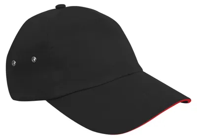 Immagine prodotto di Result Headwear - Cappellino con visiera sandwich FK1721 (taglia unica) (nero/rosso)