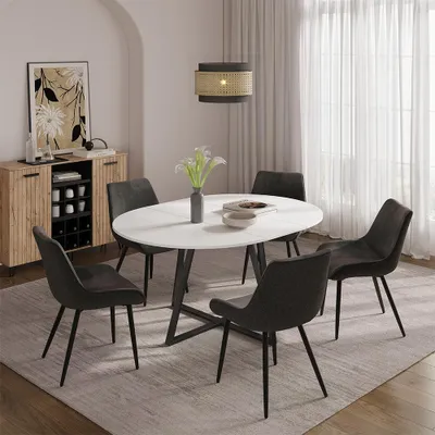 Immagine prodotto di tavolo da pranzo allungabile Vicco Loyd Bianco/nero 120 x 120 cm estensibile, Model 56515
