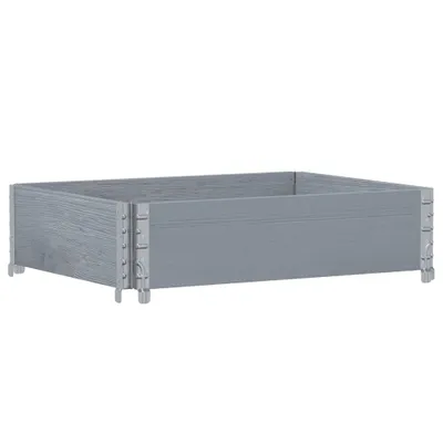 Obrázok produktu pre vidaXL Kvetináč sivý 80x60 cm z masívneho borovicového dreva