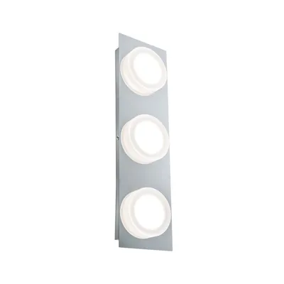 Image de Paulmann Applique murale/plafond Doradus, IP23, LED 3x4,7W, chromé, 230V, métal/plastique