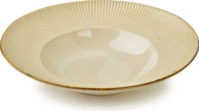 Image de Assiette à pâtes en céramique Basic Nature BASIC NATURE Ø 30 cm, couleur naturelle, 1 pièce