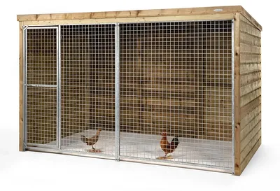 Productafbeelding van Voldux Grote kippenren met dak | 316 x 208 x 196 cm | onderhoudsvrij