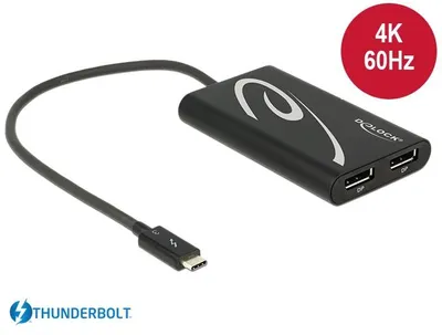 Produktbild von DeLOCK 62708, 0,27 m, 4096 x 2160 Pixel, Schwarz, 60 mm, 99 mm, 16 mm
