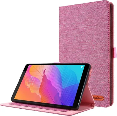 Produktbild von König Design Tablet-Hülle kompatibel mit Huawei MatePad T8 Stoff Smart Cover Case Etui Rosa