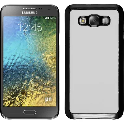 Produktbild von PhoneNatic Case kompatibel mit Samsung Galaxy E7 - Hülle weiß Lederoptik Hard-case + 2 Schutzfolien