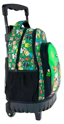 Obrázok produktu pre Kvalitný školský batoh s motívom Minecraft, doplnený o tašku, rozmer 44 cm