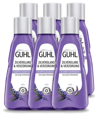 Obrázok produktu pre 6 kusov šampónu Guhl Silberglanz & Pflege – 50 ml – výhodný balík