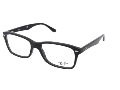 Produktbild von Ray-Ban RB5228, Erwachsener, Uni, Rechteckig, Schwarz, Nicht-polarisierte Linse, Azetat