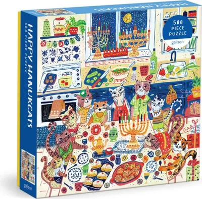 Produktbild von Happy Hanukcats 500 Piece Puzzle