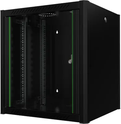 Zdjęcie produktu dla LOGON RWP12U56BL, Szafa wisząca, 12U, Zamek, 25,6 kg, Czarny