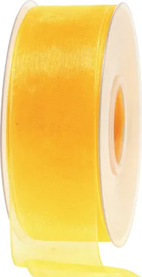 Produktbild von Organzaband Gelb 40mm 50m Geschenkband Dekoband Schleifenband