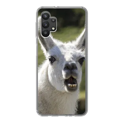 Produktbild von MuchoWow® Handyhülle Schutzhülle Hülle für Samsung Galaxy A32 5G Lama - Lustig - Kinder - Jungen - Mädchen - Kinder Silikon Softcase Handy Hülle - Softcase