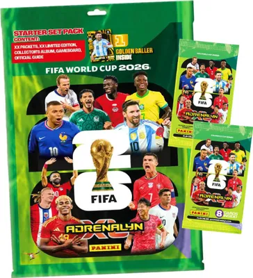 Produktbild von Fifa World Cup 2026 Adrenalyn XL - WM Trading Cards Sammelkarten - 1 Starter + 2 Booster