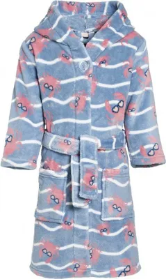 Produktbild von bademantel Krabbe Junior Polyester blau Größe 158/164