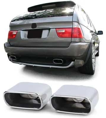 Für BMW X5 E53 / 3.0i / 1999-2006 Auspuff Endrohre Sport Optik in der Farbe von Carparts-Online GmbH