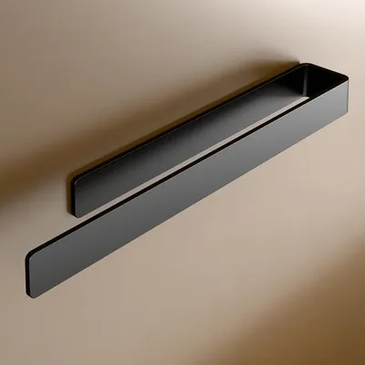 Produktbild von Handtuchhalter 40 cm, Aluminium, schwarz, für Badezimmer