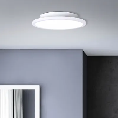 Produktbild von BRILLIANT funktionales LED Panel Aufbaupaneel BUFFI | schwebende Optik durch flachen Aufbau | Metall/Kunststoff |  Ø 25cm | 13 W 1300 Lumen 4000 Kelvin