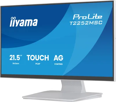 Produktbild von iiyama ProLite T2252MSC-W2AG, 54,6 cm (21.5"), 1920 x 1080 Pixel, Full HD, LCD, 5 ms, Weiß
