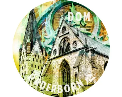 Produktbild von Glasbild Paderborn Dom Ø 50 cm