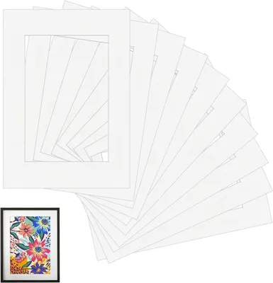 Productafbeelding van Witte passe-partouts, 10 stuks, 15 x 20 cm, geschikt voor fotolijsten