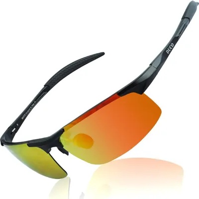 Produktbild von DUCO Herren Sportbrille Polarisierte Sonnenbrille Al-Mg Metallrahmen UV400-Schutz