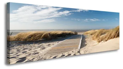 Produktbild von 5732 Nordsee Strandweg Leinwandbild 120x40 cm