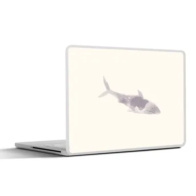 Produktbild von MuchoWow® Laptop Aufkleber Sticker Cover Fisch - Meer - Aquarell 36.5x27.5 cm - Laptop-Sticker