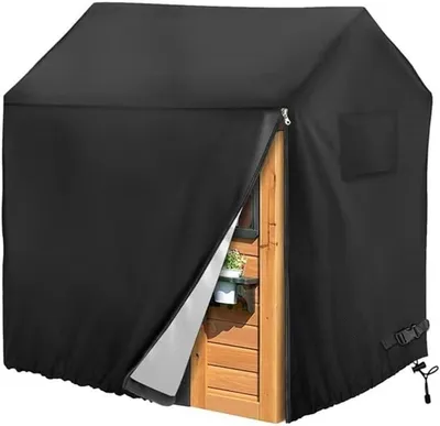 Immagine prodotto di Copertura impermeabile per casetta da gioco - Colore: nero - Dimensioni: 110x120x140 cm