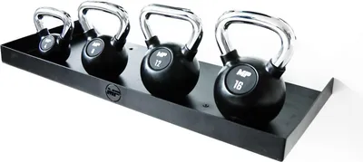 Produktbild von Muscle Power Wall Line Aufbewahrungsregal für Kettlebells und Hanteln Schwarz
