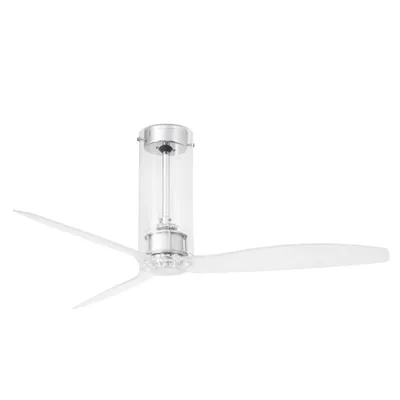 Produktbild von Energiespar Deckenventilator mit Fernbedienung Tube Chrom 128 cm