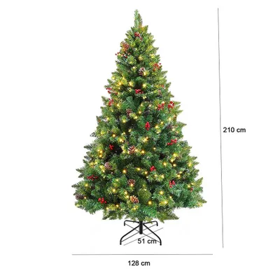 Obrázek produktu pro Umělý vánoční stromek s 320 LED diodami, teplý bílý, 210 cm