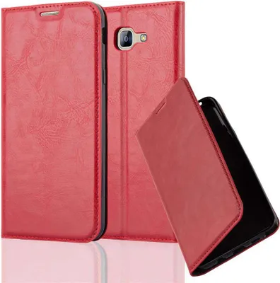Produktbild von Cadorabo Hülle für Samsung Galaxy A8 2016 Schutz Hülle in Rot Handyhülle Etui Case Cover Magnetverschluss