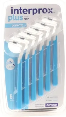 Immagine prodotto di Interprox Plus, spazzolini conici da 0,8 mm, blu, 6 pezzi
