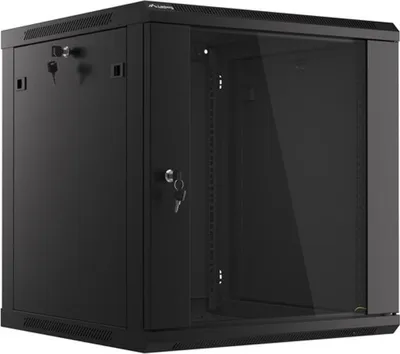 Produktbild von LANBERG 19" 12U 600x600 Wandschrank Glastür schwarz