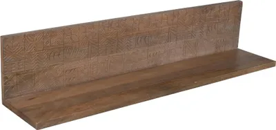 Produktbild von Wandpaneel CARVING aus Mangoholz 120x25 cm, modernes Design, 3D-Fräsungen, Unikat