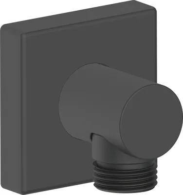 Image de Duravit Coude de raccordement pour flexible Noir mat - rosace carrée - UV0630011046