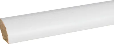 Produktbild von Viertelstableiste Fußleiste 12 x 12 x 2000 mm Weiß zum Kleben, Clipsen, Schrauben & Nageln Massivholz Sockelleiste by PROVISTON 20 Meter | 10 Stück