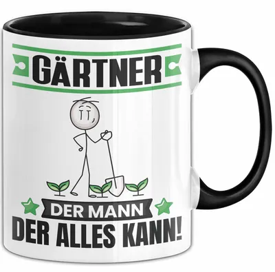 Produktbild von Gärtner Tasse Geschenk für Gärtner Der Mann Der Alles Kann Geschenkidee zum Geburtstag (Schwarz)