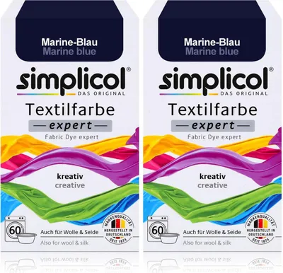 Produktbild von Simplicol Textilfarbe expert Marine-Blau 150g - Farbe zum Färben (2er Pack)