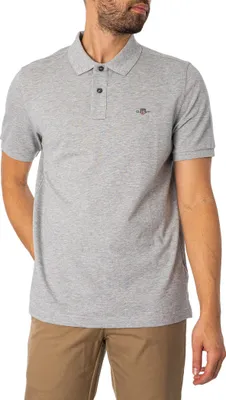 Produktbild von GANT Reguläres Shield-Pique-Poloshirt, Grau M